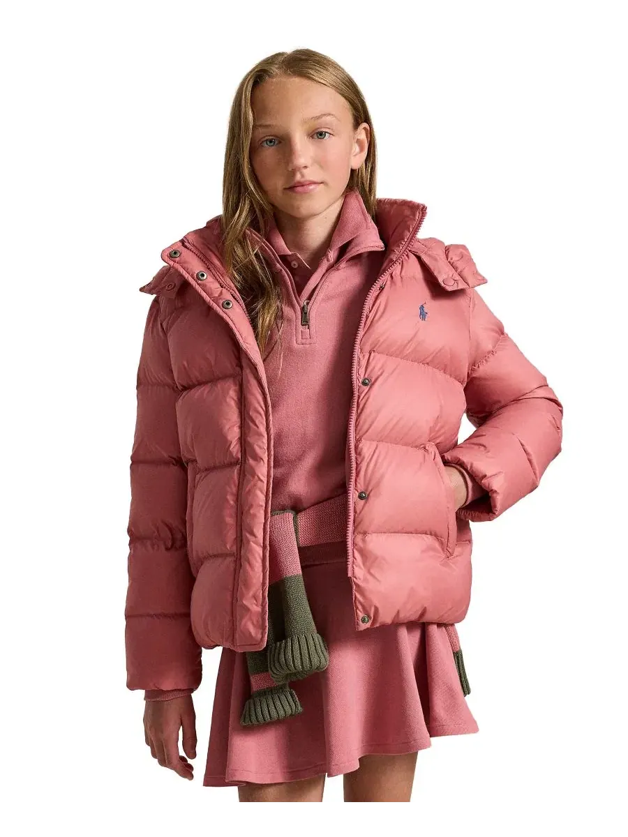 Детская куртка с капюшоном Polo Ralph Lauren — изображение 1 из 7, розовый