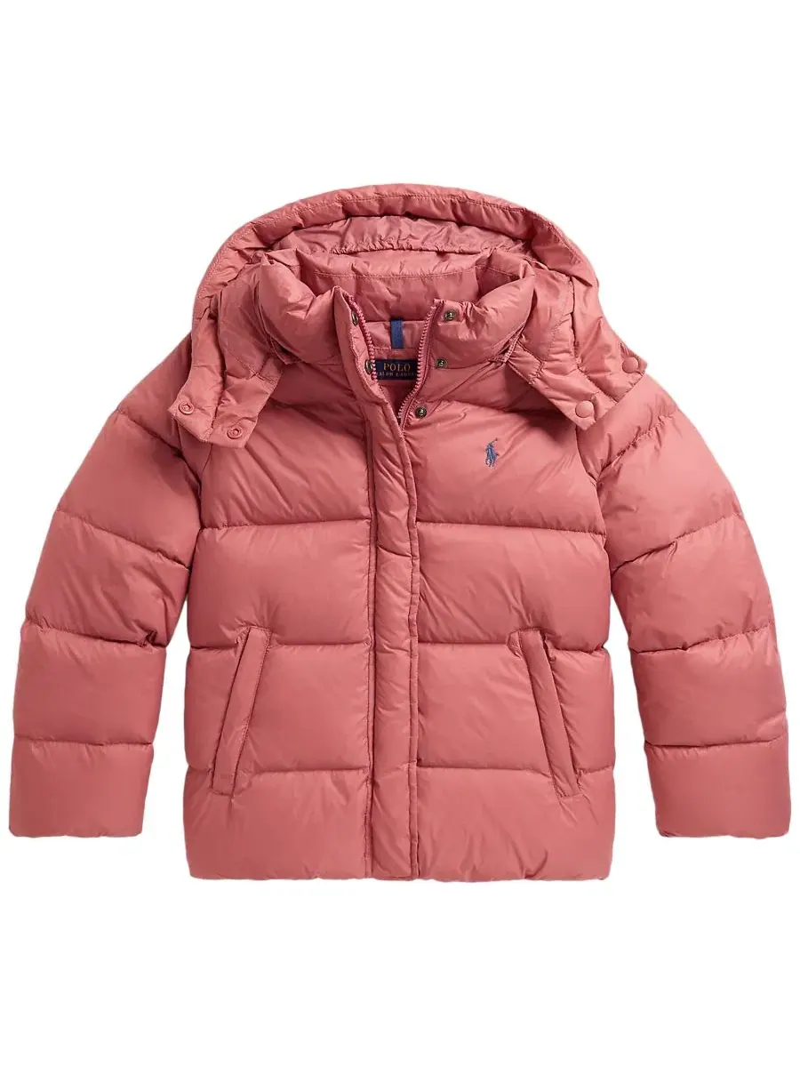 Детская куртка с капюшоном Polo Ralph Lauren — изображение 4 из 7, розовый