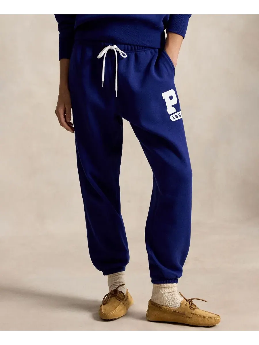 Спортивные брюки женские на поясе с кулиской, модель P 1967 Polo Ralph Lauren — изображение 2 из 5, королевский синий