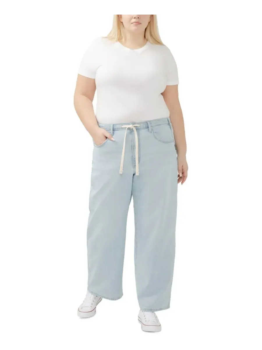 Джинсы на шнуровке Be Easy больших размеров Silver Jeans Co. — изображение 4 из 7, синий