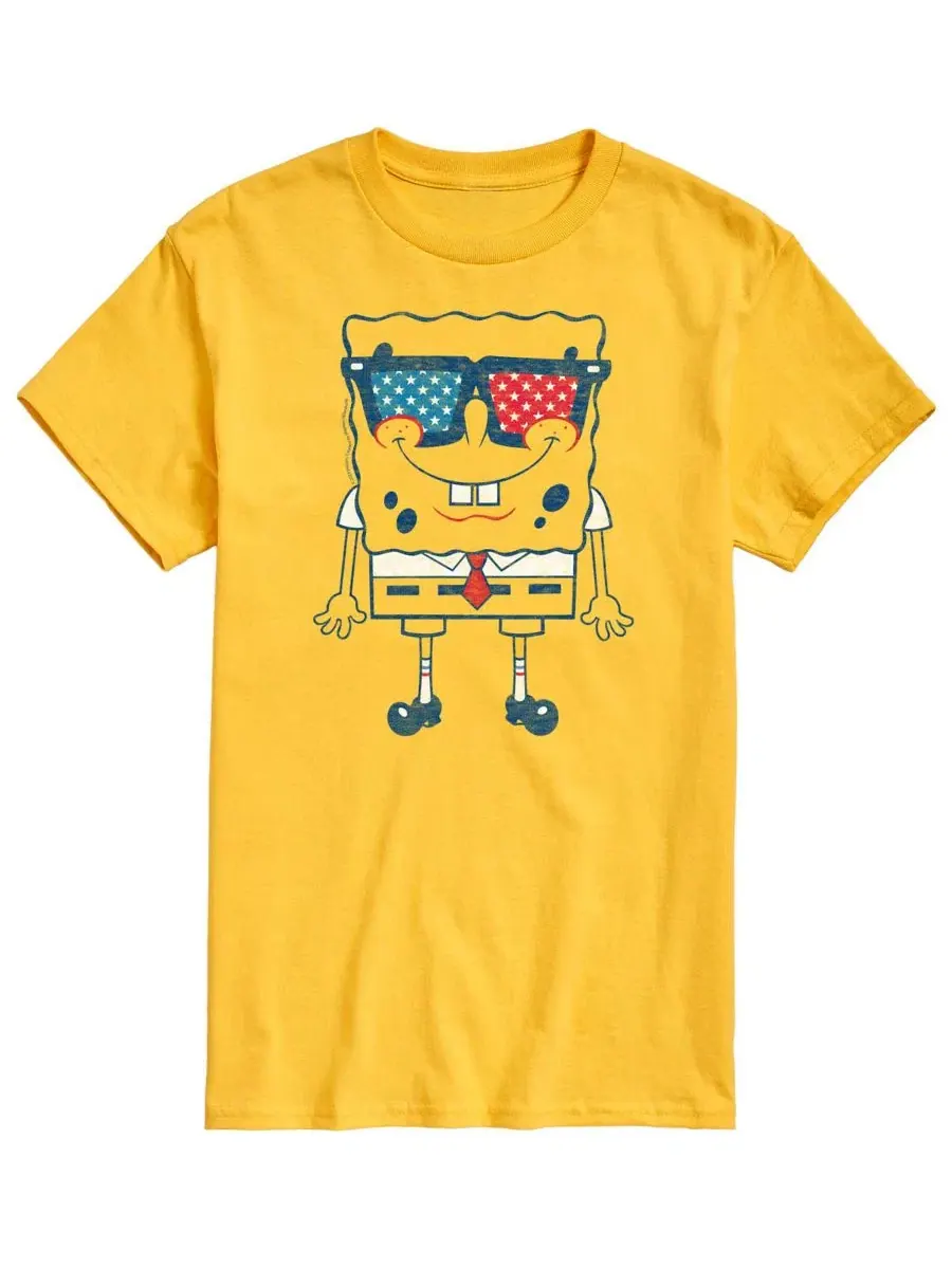 Футболка с коротким рукавом SpongeBob SquarePants Flag Fill Sunglasses AIRWAVES — изображение 1 из 3, желтый