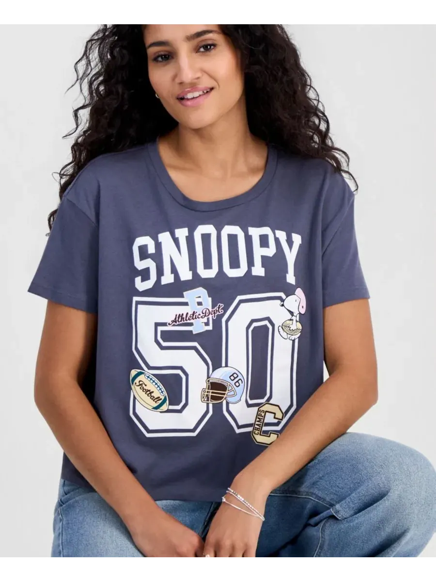 Футболка с принтом Snoopy Grayson Threads, The Label — изображение 3 из 4, серый