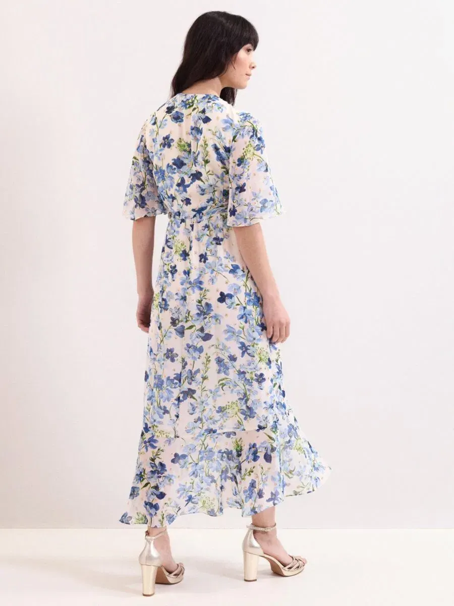 Платье миди с цветочным принтом Juliette Floral Phase Eight — изображение 3 из 8, белый