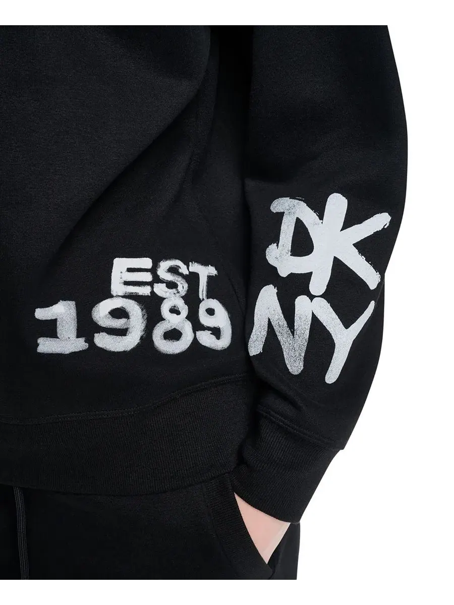 Свитшот женский с графическим принтом DKNY Sport — изображение 6 из 6, черный
