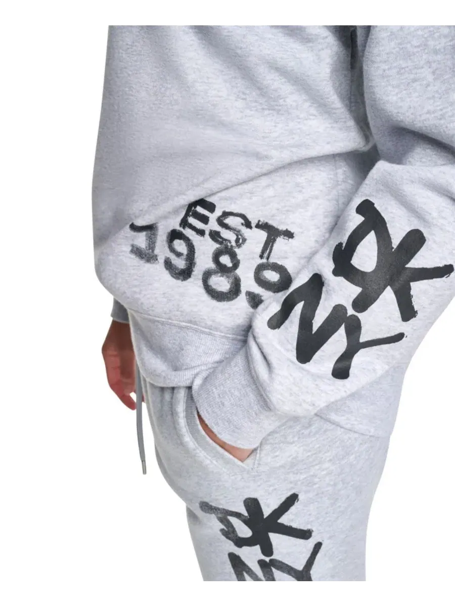 Свитшот женский с принтом Graffiti Logo DKNY Sport — изображение 6 из 6, серый