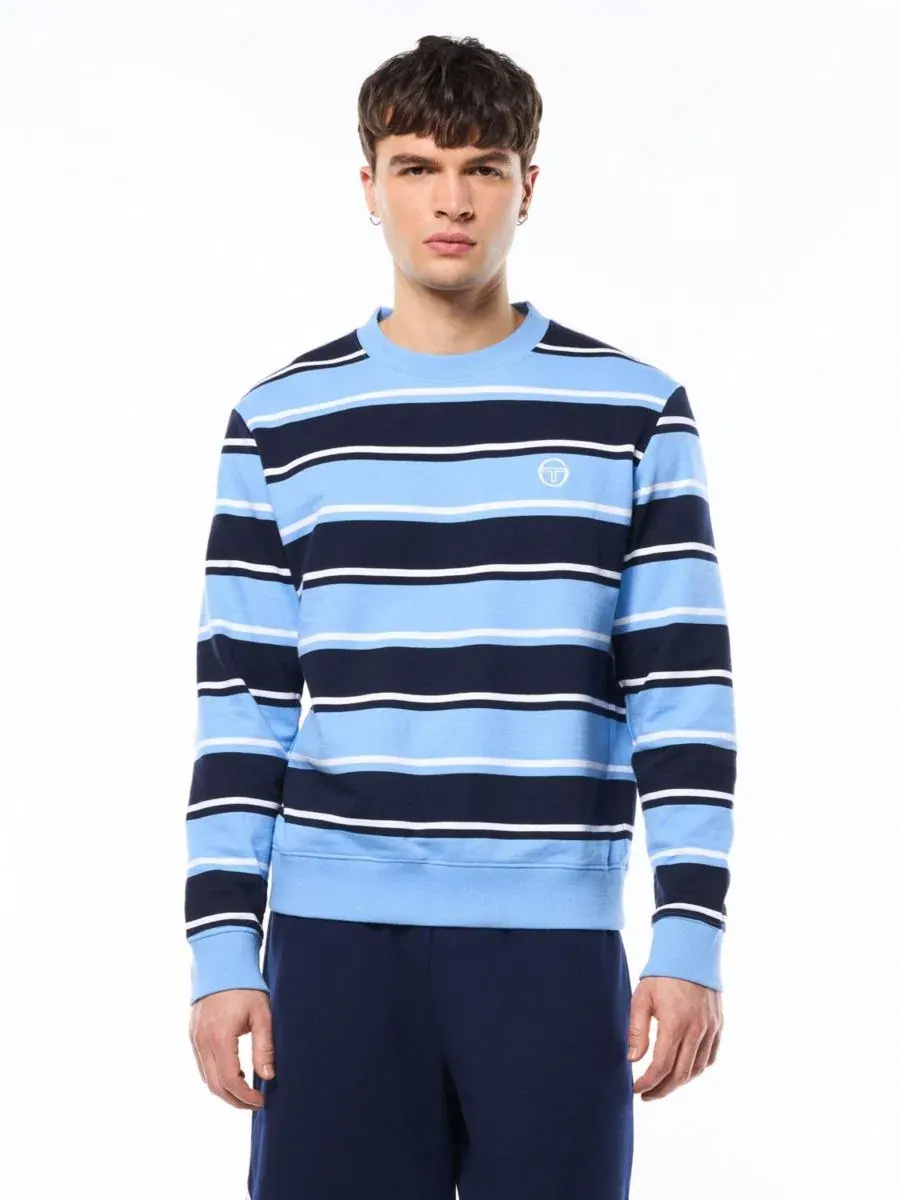Мужской свитшот Strisse Stripe с круглым вырезом Sergio Tacchini — изображение 1 из 5, синий