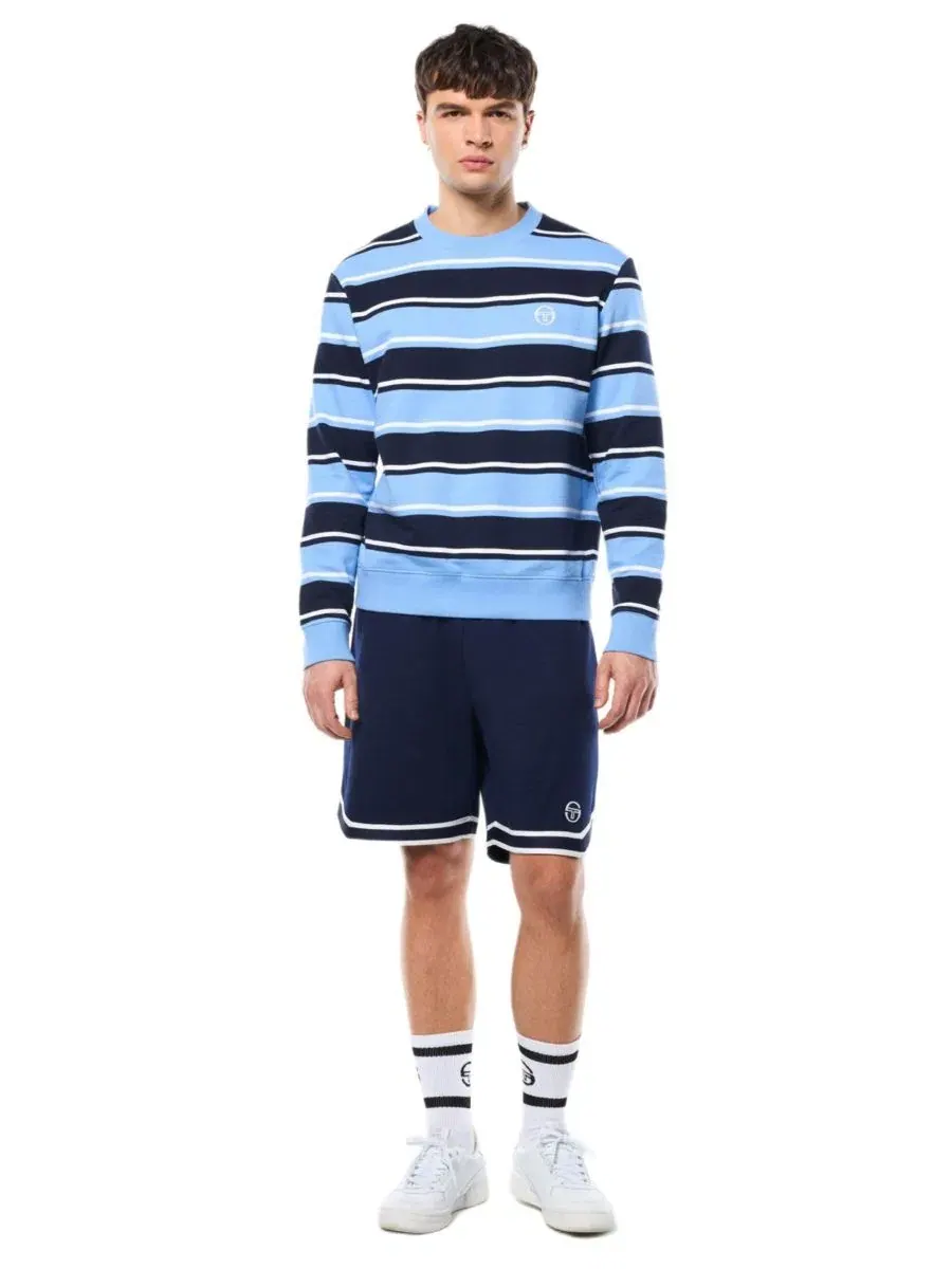 Мужской свитшот Strisse Stripe с круглым вырезом Sergio Tacchini — изображение 2 из 5, синий