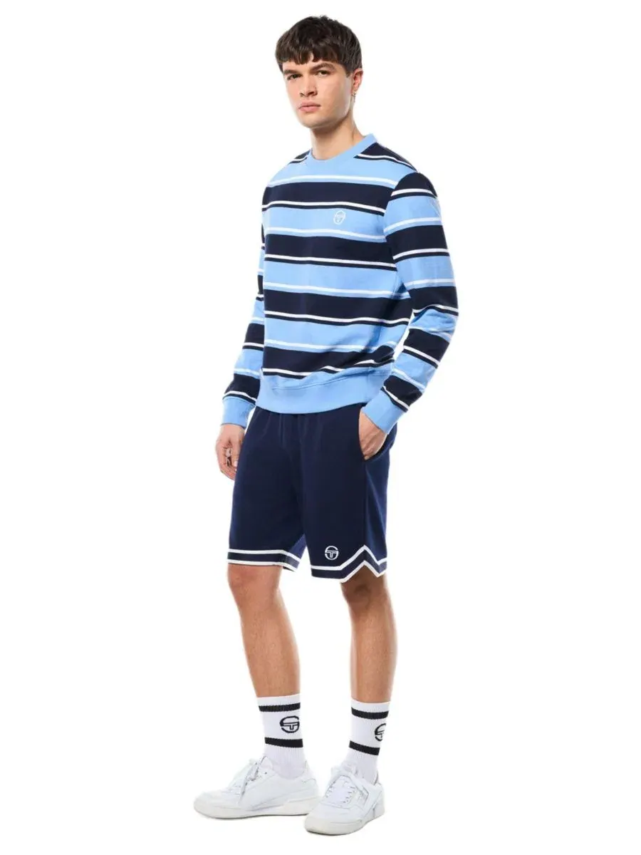 Мужской свитшот Strisse Stripe с круглым вырезом Sergio Tacchini — изображение 3 из 5, синий