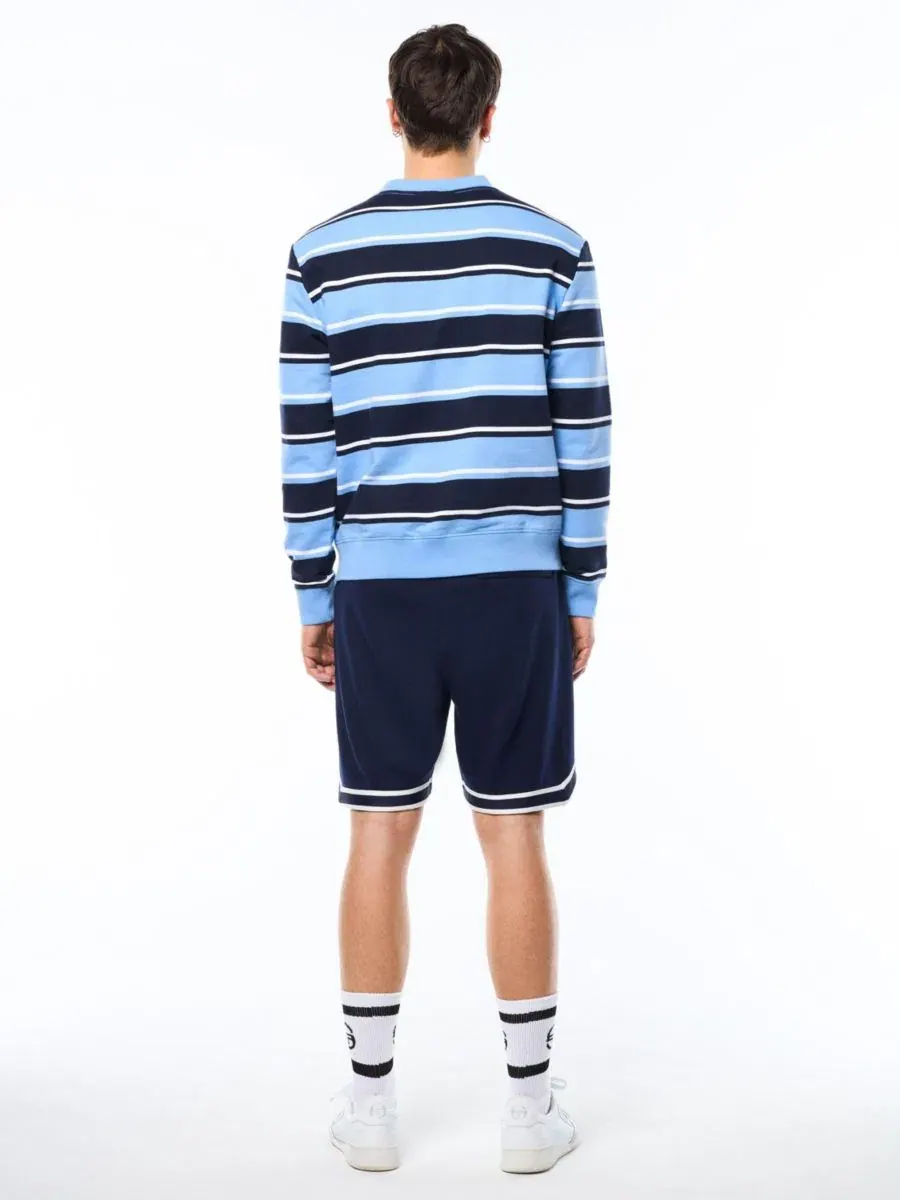 Мужской свитшот Strisse Stripe с круглым вырезом Sergio Tacchini — изображение 4 из 5, синий