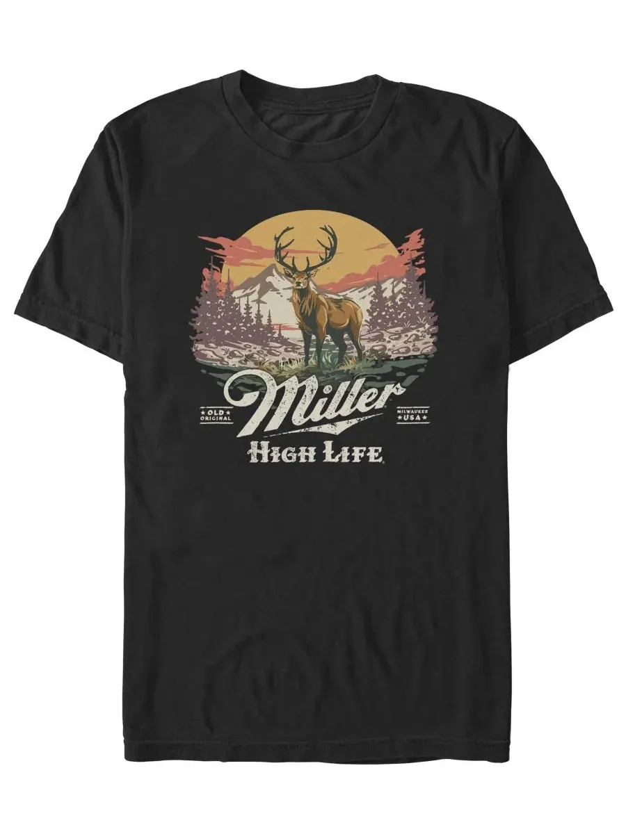 Футболка с принтом Miller Nature Coors Brewing Company Fifth Sun — изображение 1 из 3, черный