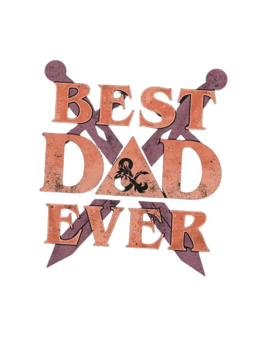 Футболка с принтом Dad Ever D&D — изображение 2 из 3, черный
