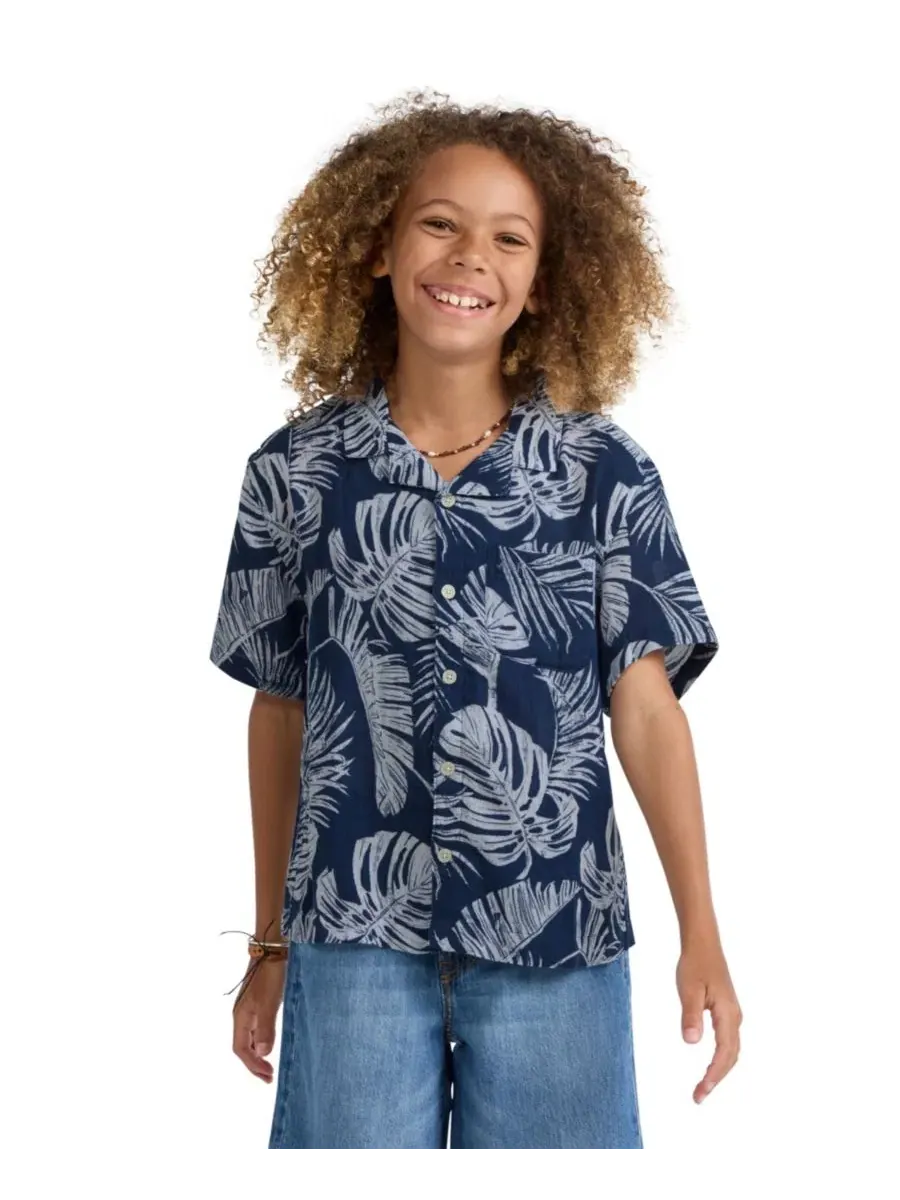 Футболка с коротким рукавом из марли для мальчиков 5-18 лет Abercrombie Kids — изображение 1 из 7