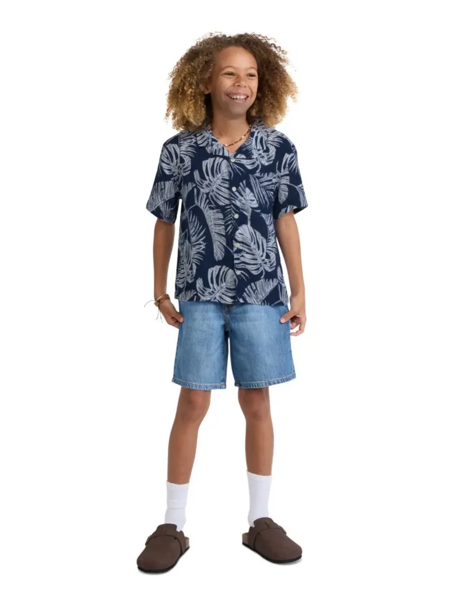 Футболка с коротким рукавом из марли для мальчиков 5-18 лет Abercrombie Kids — изображение 2 из 7