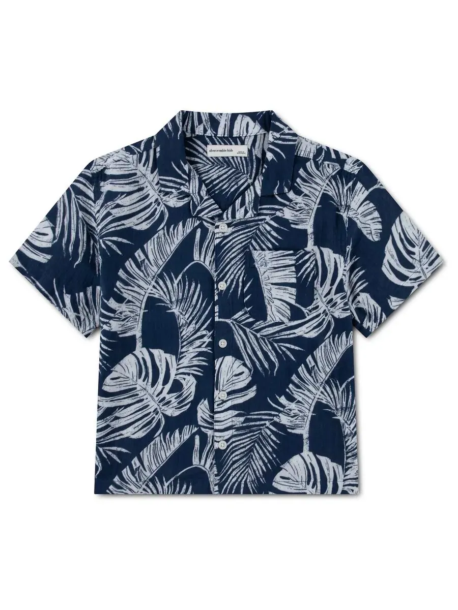 Футболка с коротким рукавом из марли для мальчиков 5-18 лет Abercrombie Kids — изображение 5 из 7