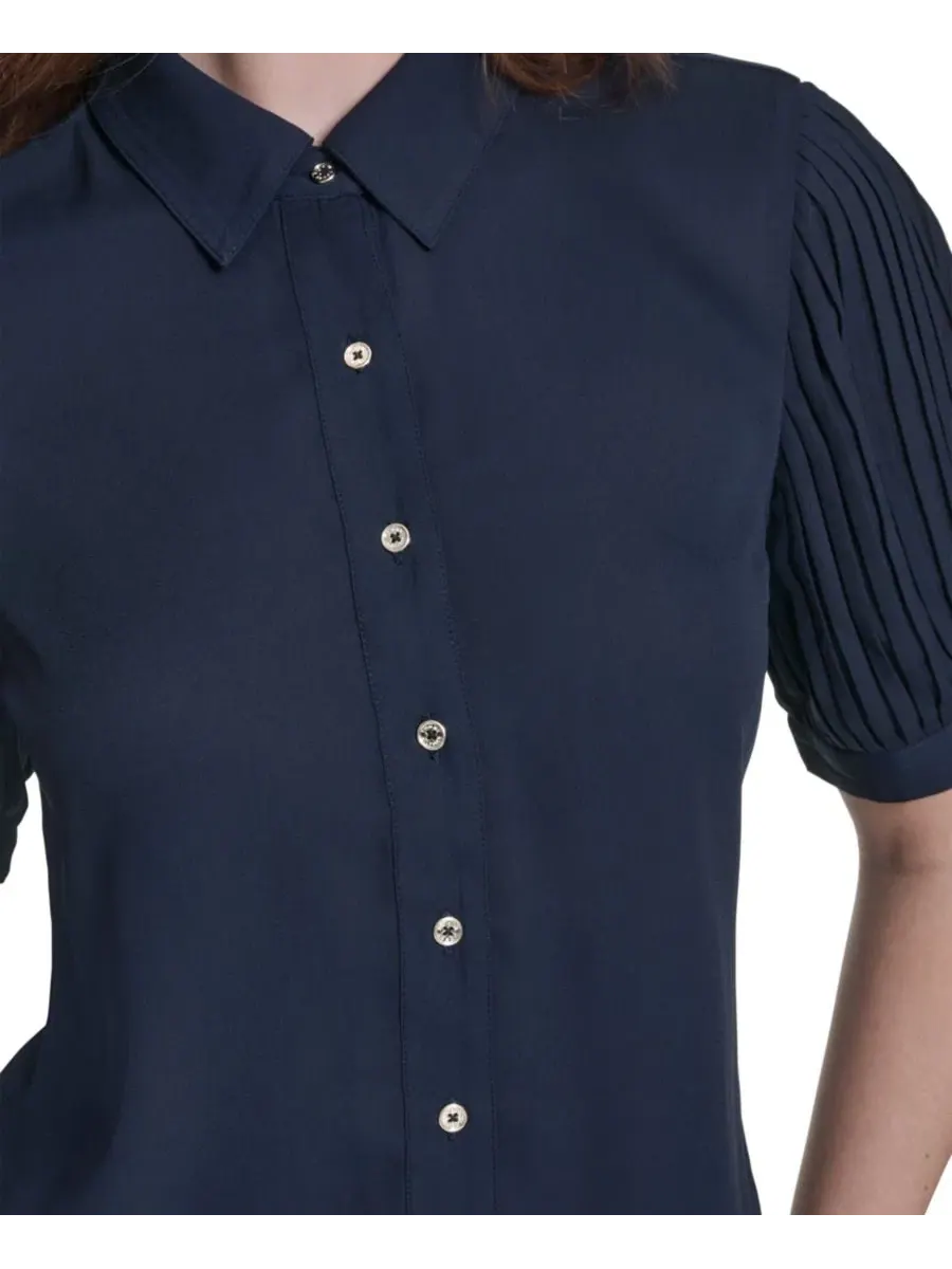 Женская блузка с воротником Tommy Hilfiger — изображение 4 из 6, синий