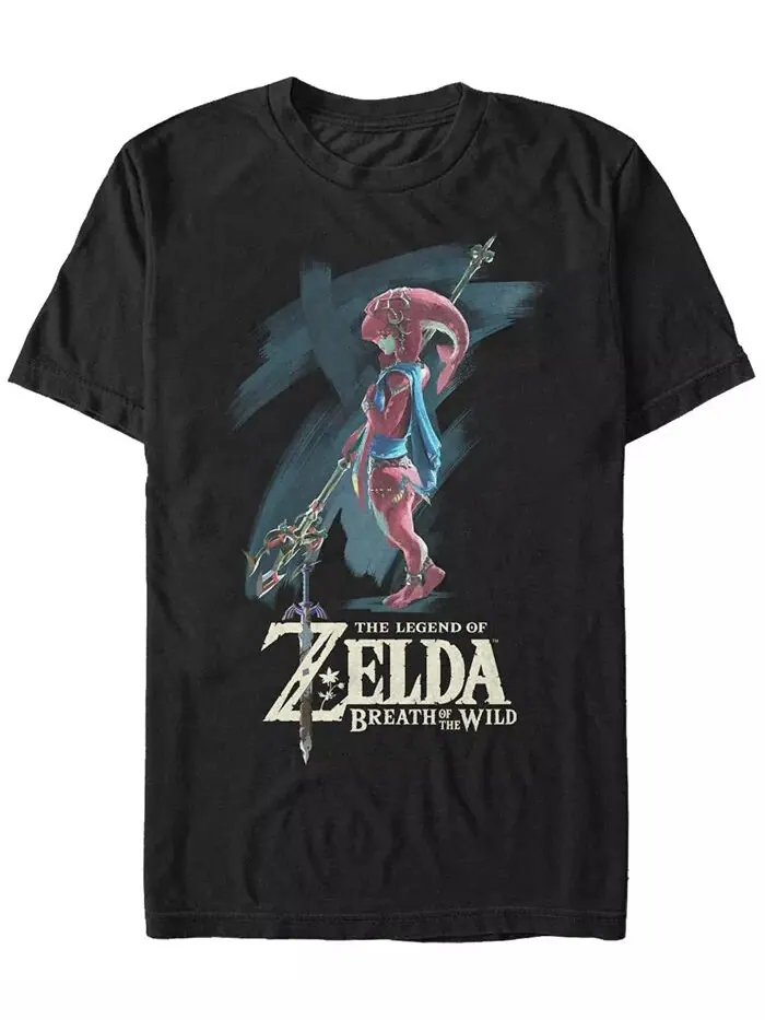 Футболка с коротким рукавом для мужчин Nintendo Legend of Zelda Mipha Paint Fifth Sun — изображение 1 из 1, черный