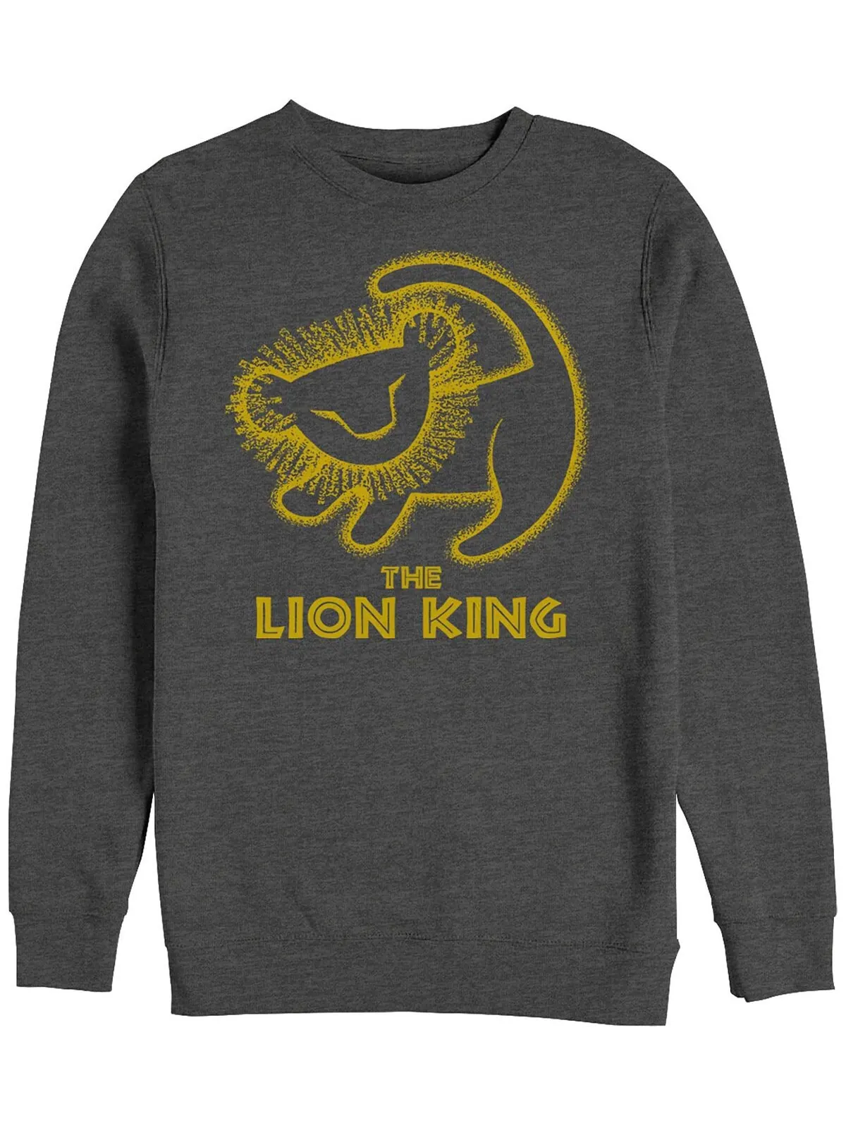 Наскальная живопись disney men's lion king simba, флис с круглым вырезом Fifth Sun — изображение 1 из 1, темный серый