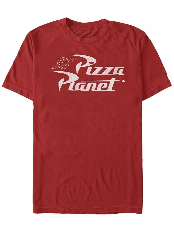 Мужская футболка Pizza Planet с коротким рукавом и круглым вырезом Fifth Sun — изображение 1 из 1, красный