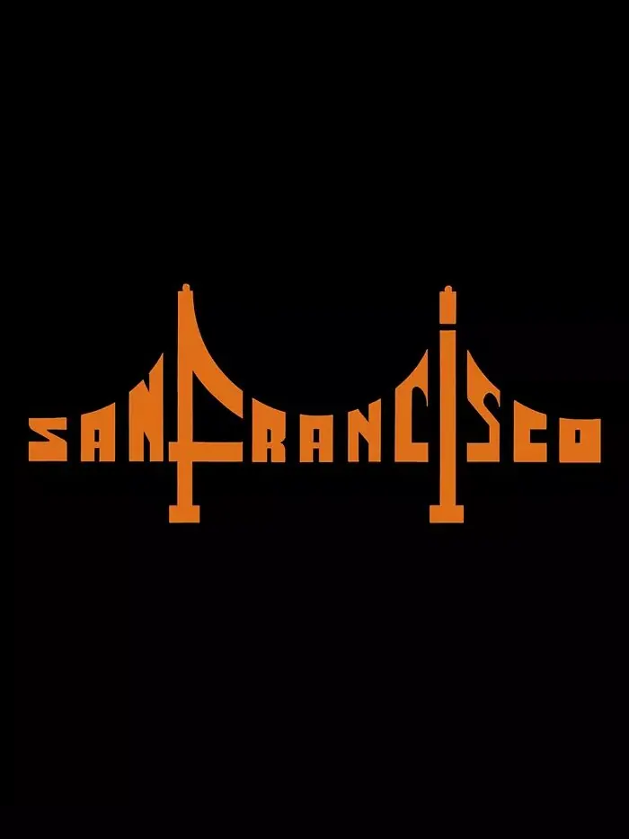 Мужская толстовка с круглым вырезом и надписью «San Francisco Bridge» LA Pop Art — изображение 3 из 3, черный