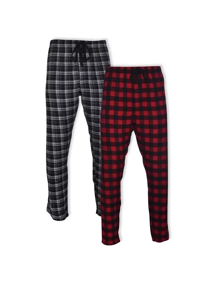 Мужские утепленные пижамные брюки Big and Tall, 2 шт Hanes