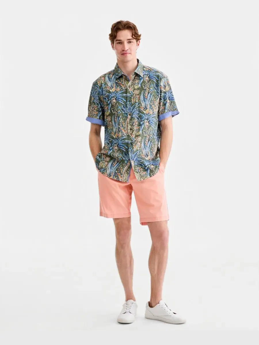 Мужская рубашка с коротким рукавом Nova Wave Feira Fronds Tommy Bahama — изображение 4 из 4, мох