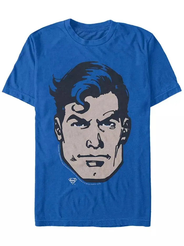 Футболка с коротким рукавом DC Men's Superman Big Face Fifth Sun — изображение 1 из 1