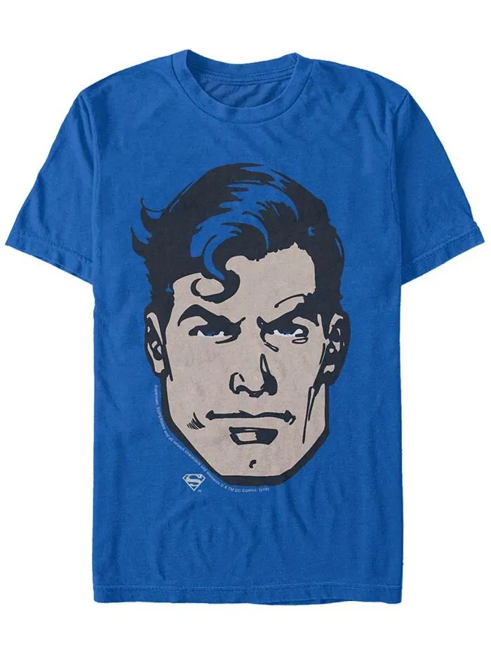 Мужская футболка DC Superman Big Face с короткими рукавами Fifth Sun — изображение 1 из 1, королевский