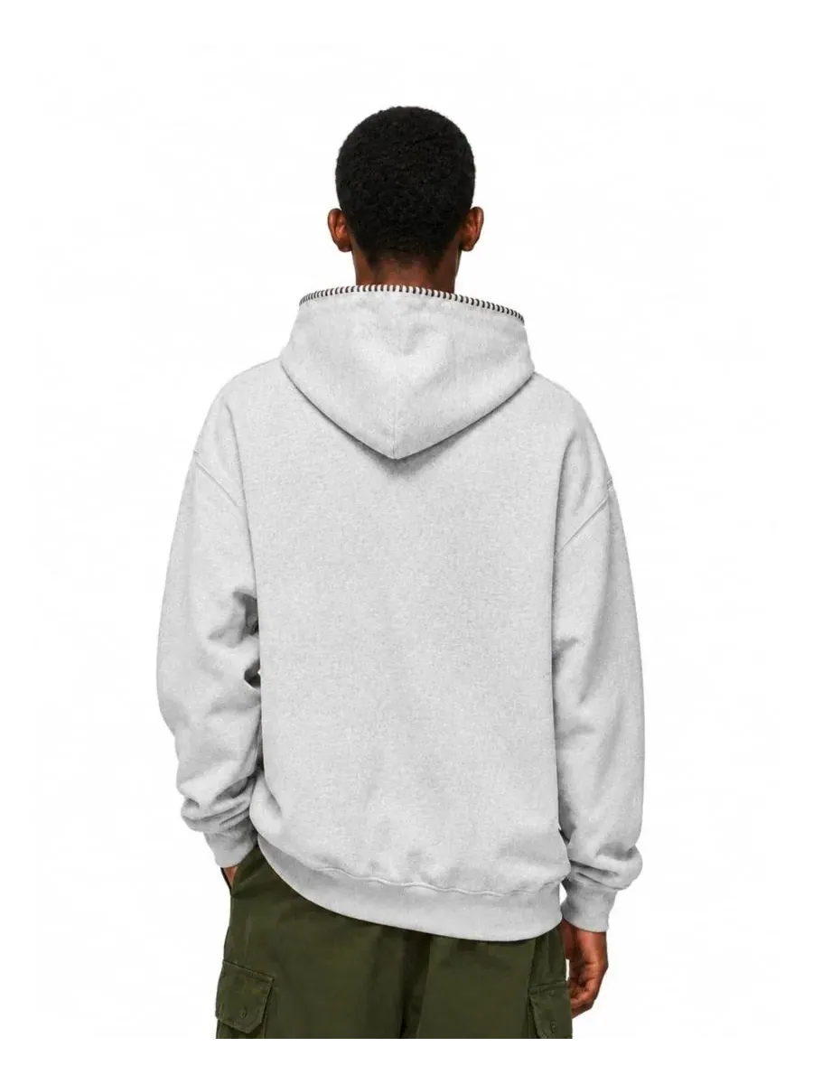 Худи с принтом таксы Dachshund Pullover Hoodie AELFRIC EDEN — изображение 2 из 9, серый