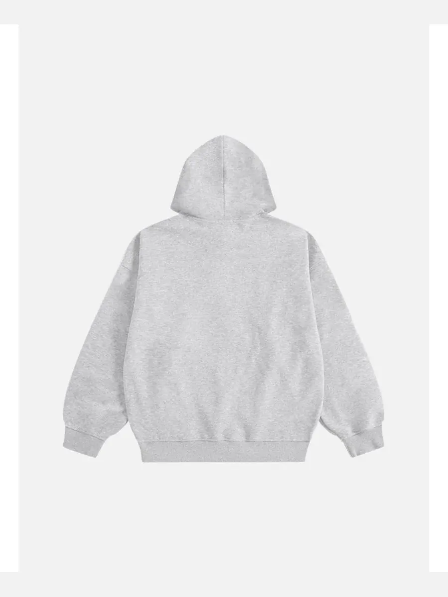Худи с принтом таксы Dachshund Pullover Hoodie AELFRIC EDEN — изображение 5 из 9, серый