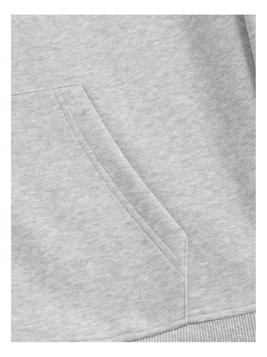 Худи с принтом таксы Dachshund Pullover Hoodie AELFRIC EDEN — изображение 8 из 9, серый