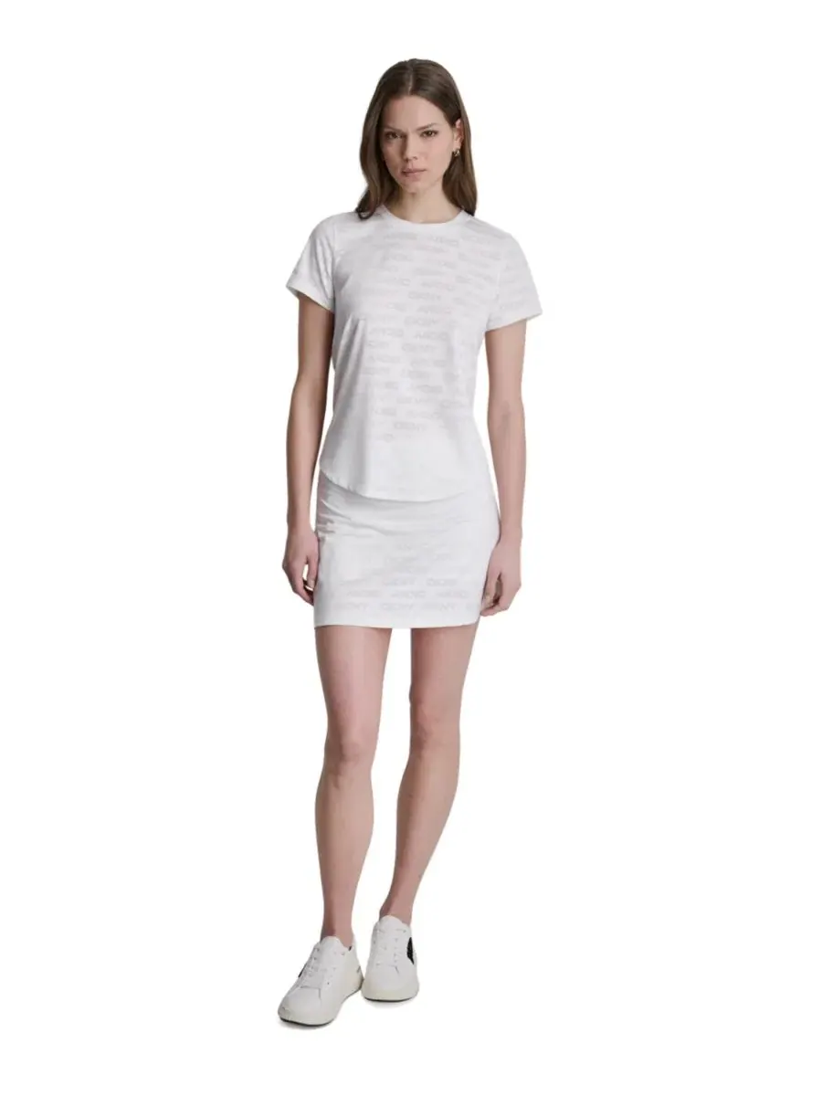 Футболка с коротким рукавом и круглым вырезом DKNY Sport — изображение 2 из 5, белый