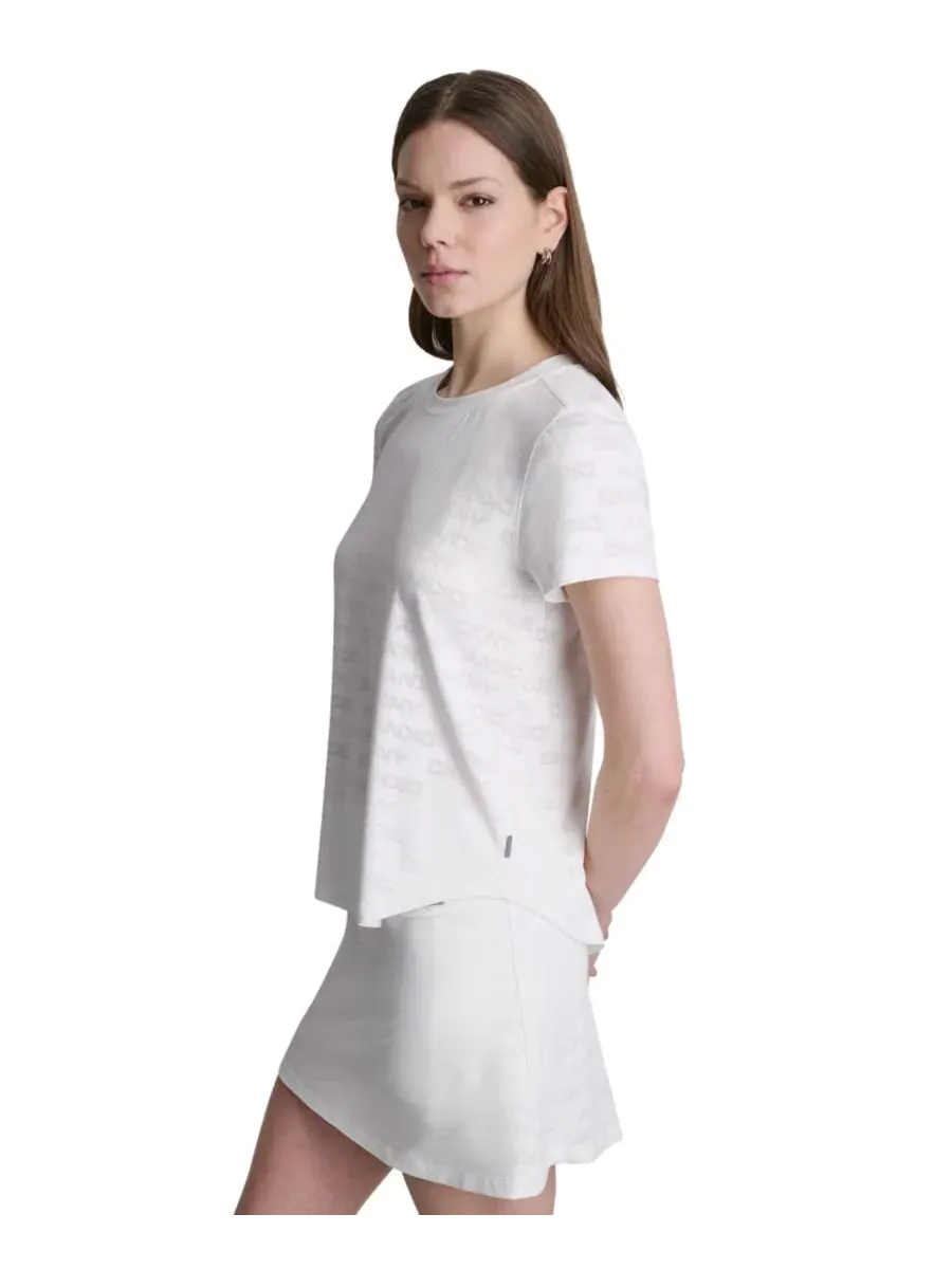 Футболка с коротким рукавом и круглым вырезом DKNY Sport — изображение 3 из 5, белый