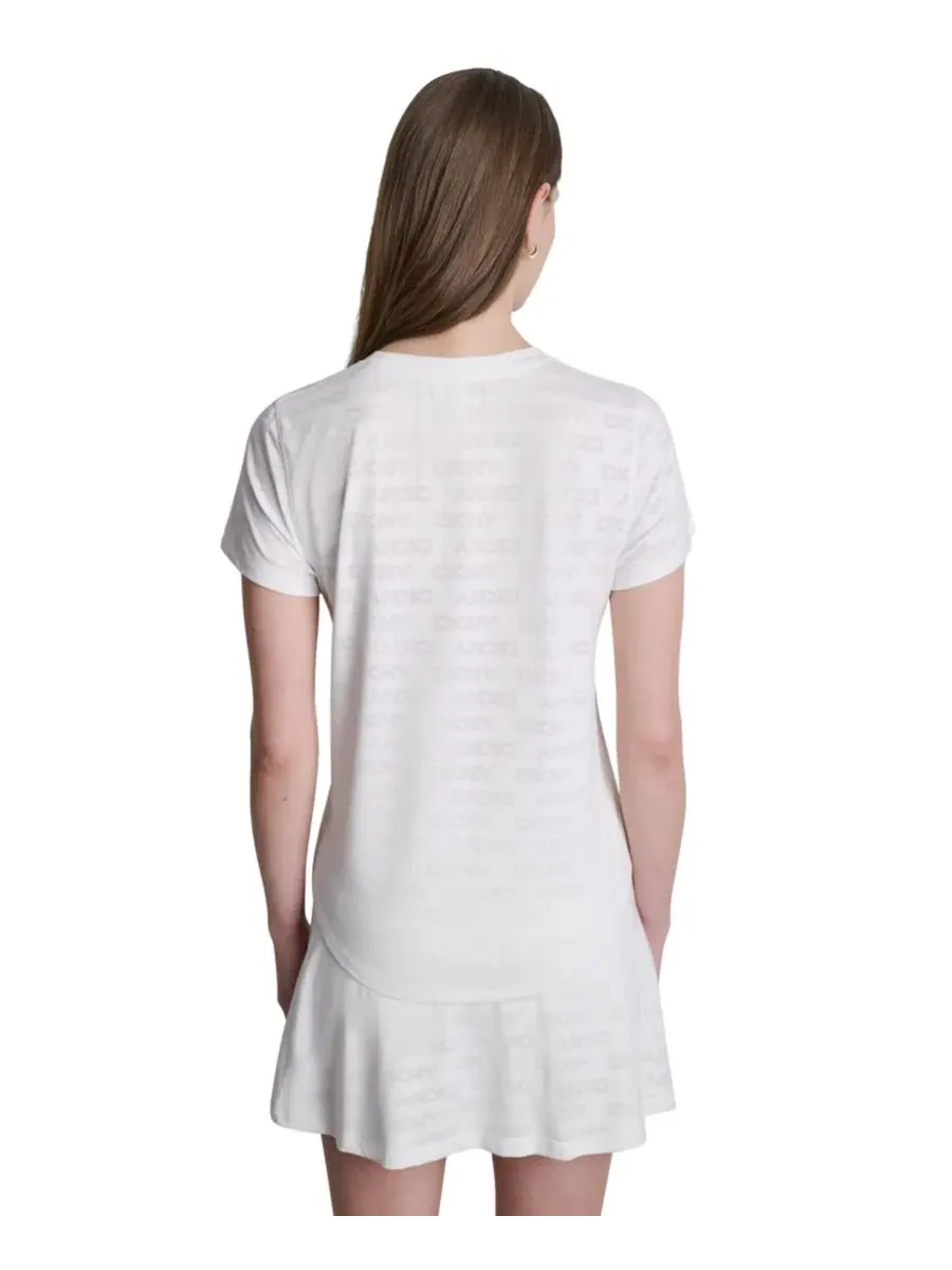 Футболка с коротким рукавом и круглым вырезом DKNY Sport — изображение 5 из 5, белый