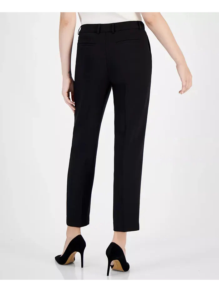 Женские брюки Grace Mid Rise с прямыми штанинами до щиколотки Anne Klein — изображение 2 из 4, черный