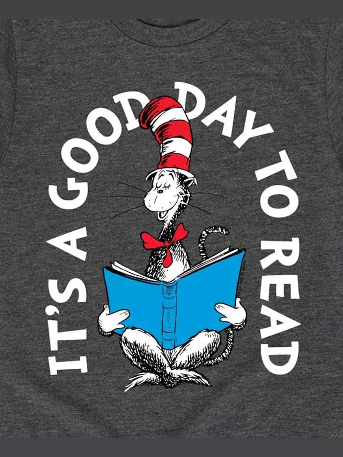 Футболка с принтом "Big Boys It's a Good Day to Read" Dr. Seuss — изображение 3 из 3, серый