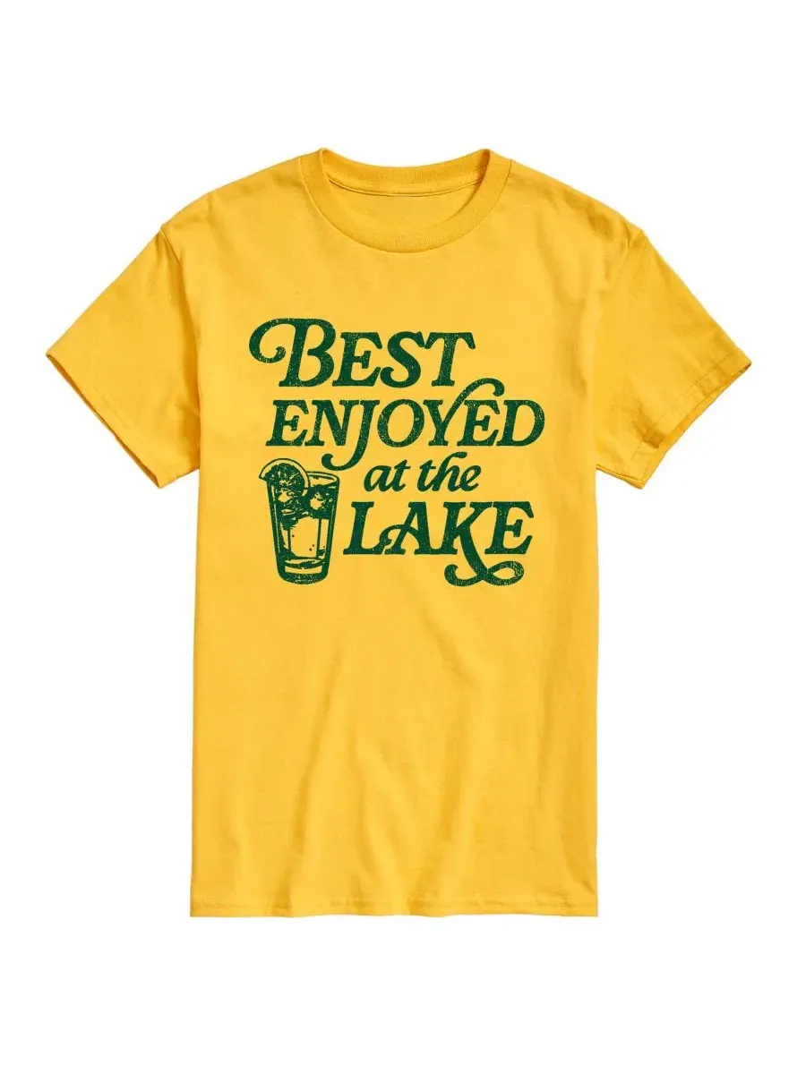 Футболка с принтом Best Enjoyed At The Lake AIRWAVES — изображение 1 из 3, желтый