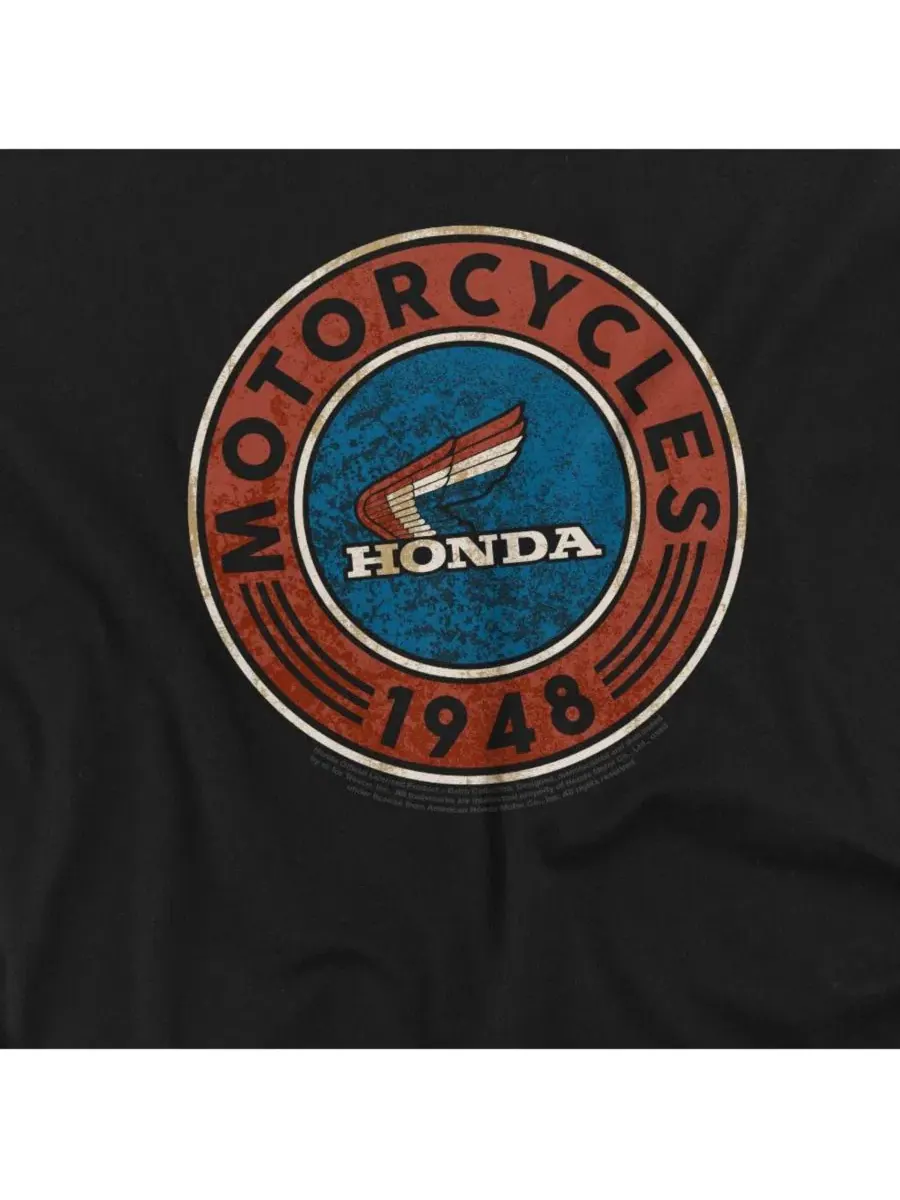 Футболка с принтом Motorcycle Honda — изображение 3 из 3, черный