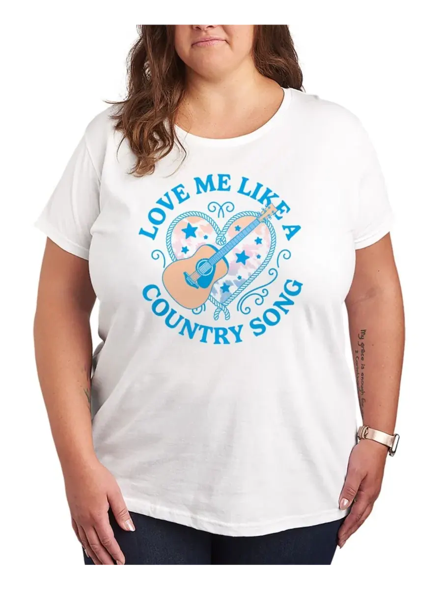 Футболка с графическим принтом Love Me Like a Country Hybrid Apparel — изображение 1 из 3, белый