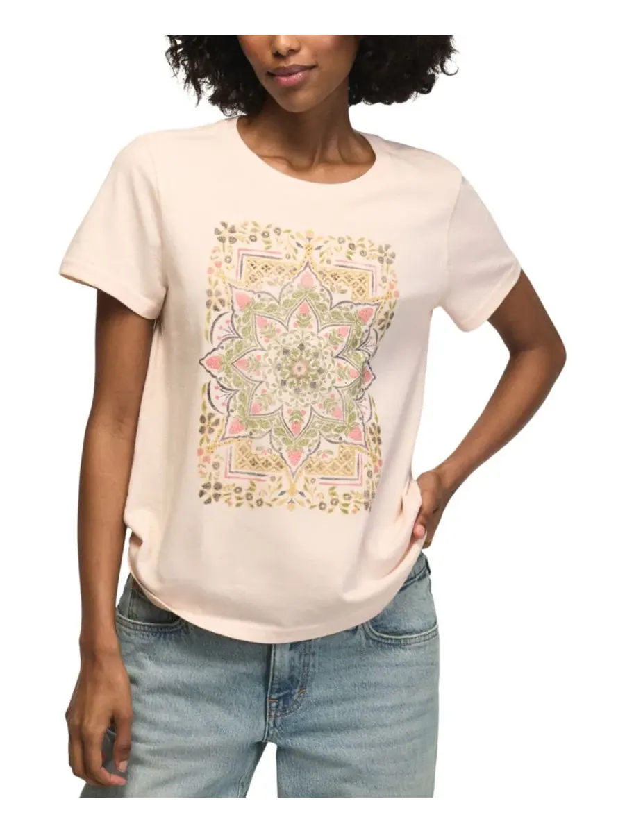 Футболка с принтом Strawberry Mandala Classic Crewneck Lucky Brand