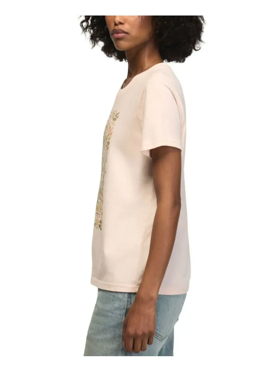 Футболка с принтом Strawberry Mandala Classic Crewneck Lucky Brand — изображение 3 из 5, розовый