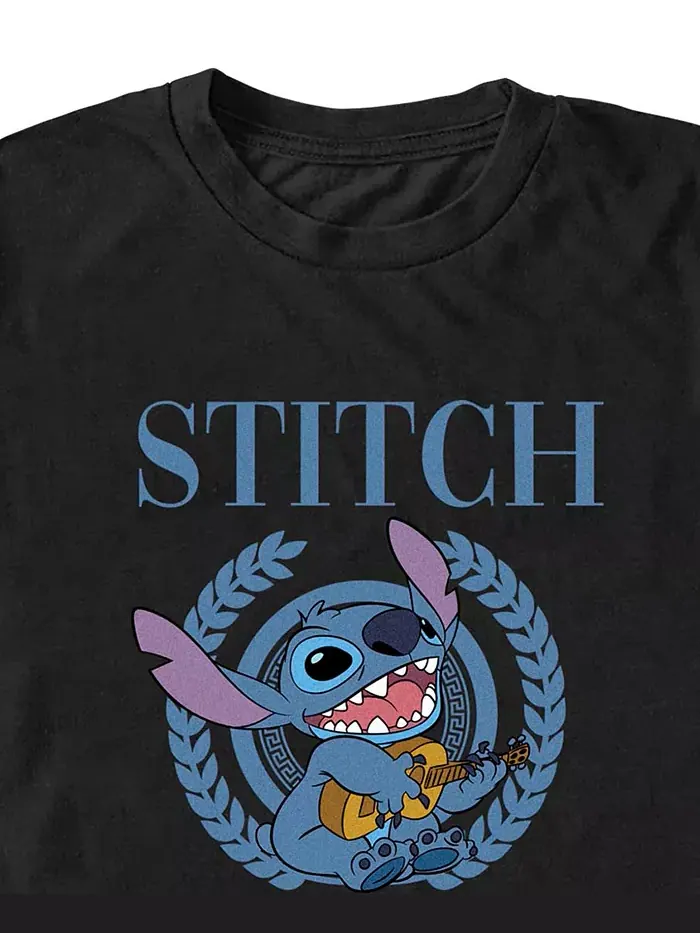 Мужская футболка с принтом Lilo & Stitch Fifth Sun — изображение 3 из 3, черный
