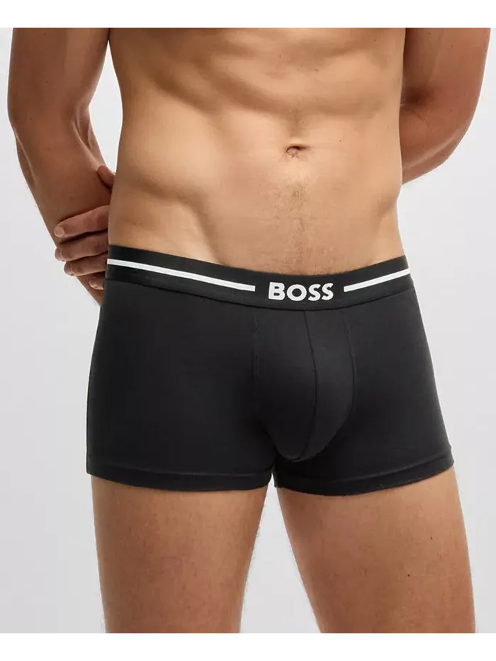 Мужские боксеры 3 шт с крупным логотипом Hugo Boss — изображение 2 из 4, черный