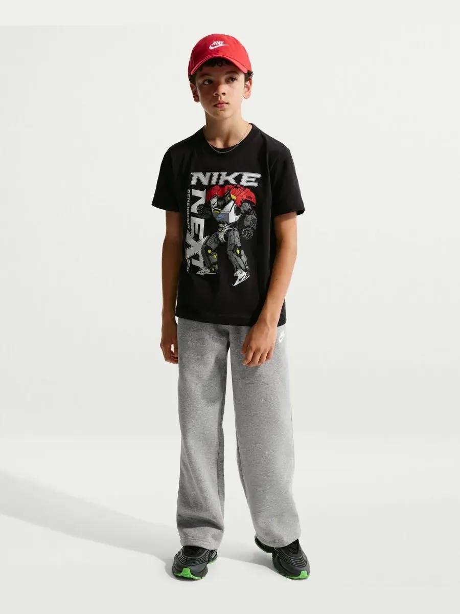 Спортивные брюки свободного кроя с открытым низом для детей постарше Nike — изображение 1 из 7, серый