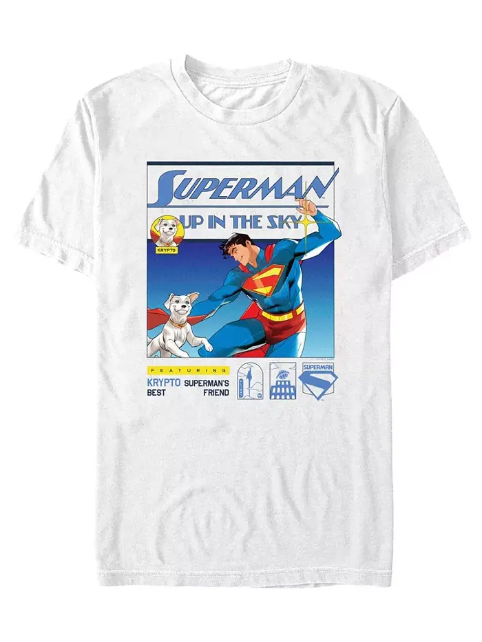 Мужская футболка Superman 2025 с круглым вырезом Fifth Sun — изображение 1 из 3, белый
