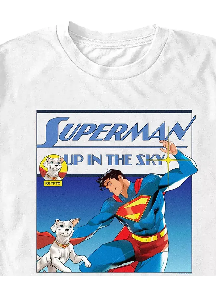 Мужская футболка Superman 2025 с круглым вырезом Fifth Sun — изображение 3 из 3, белый