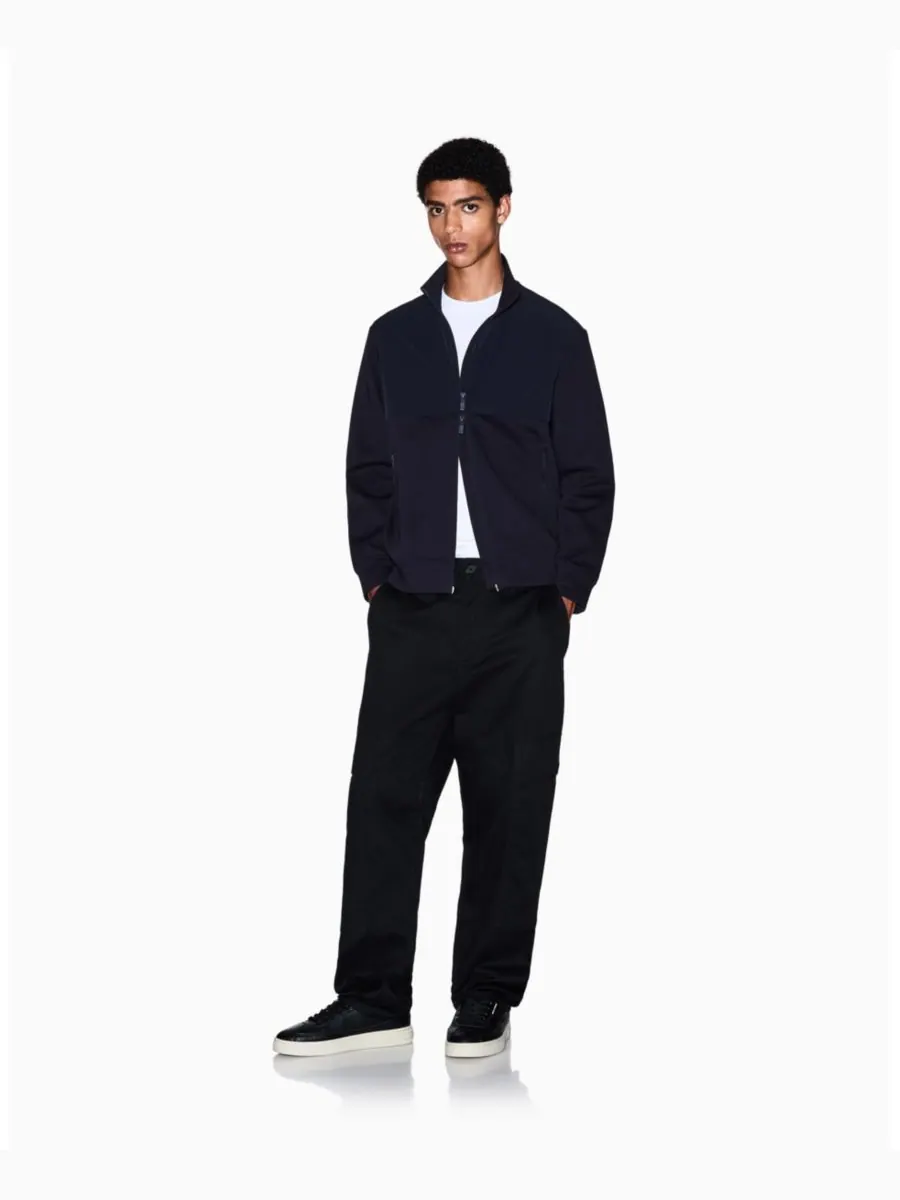Мужская толстовка на молнии с комбинированным рисунком A|X Armani Exchange — изображение 2 из 5, глубокий темно-синий