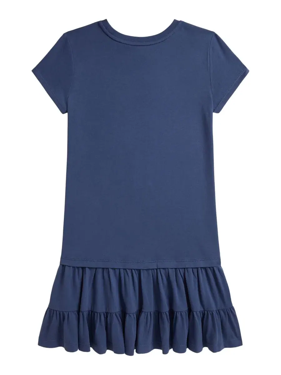 Детское трикотажное платье с короткими рукавами Polo Bear (7-16 лет) Polo Ralph Lauren — изображение 2 из 3, синий