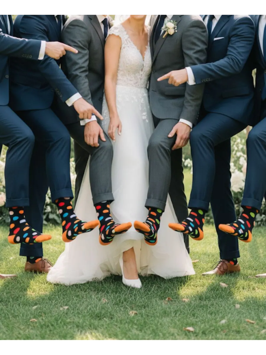 Мужские носки в крупный горошек Love Sock Company — изображение 2 из 3, черный