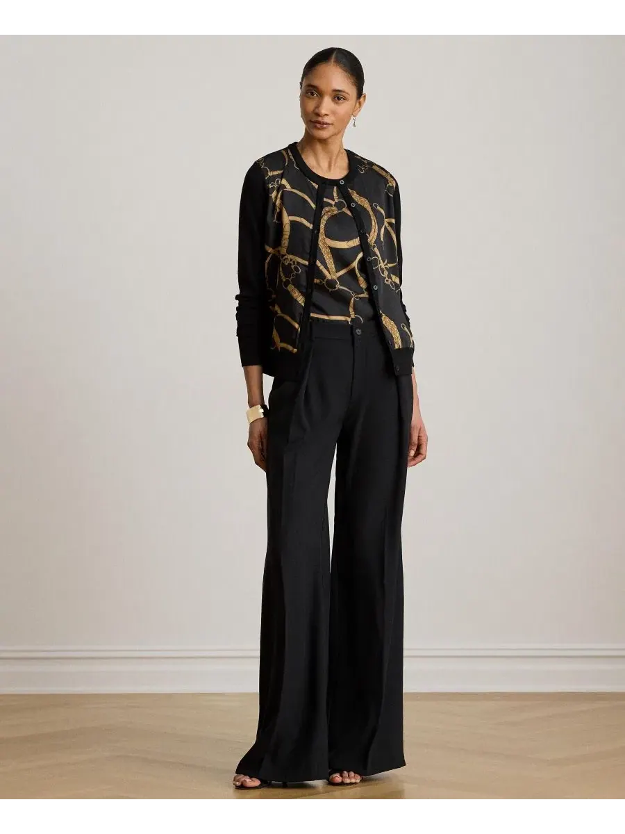 Женский кардиган с принтом Belting Print Lauren Ralph Lauren — изображение 6 из 7, черный мульти