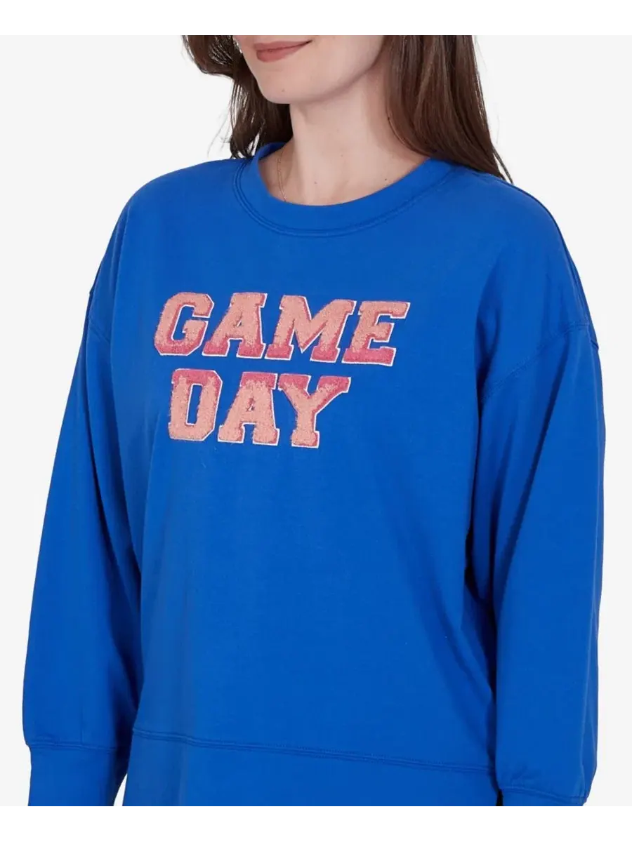 Свитшот с аппликацией Petite Game Day Graphic Crewneck Sweatshirt Ruby Rd. — изображение 4 из 5, мульти